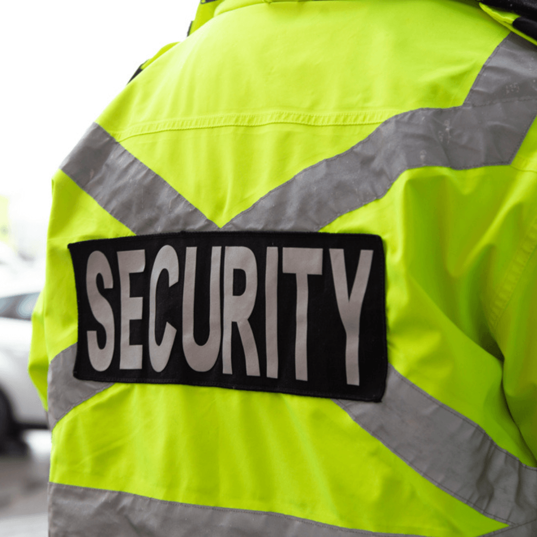 Security guard conducting site operations overview
